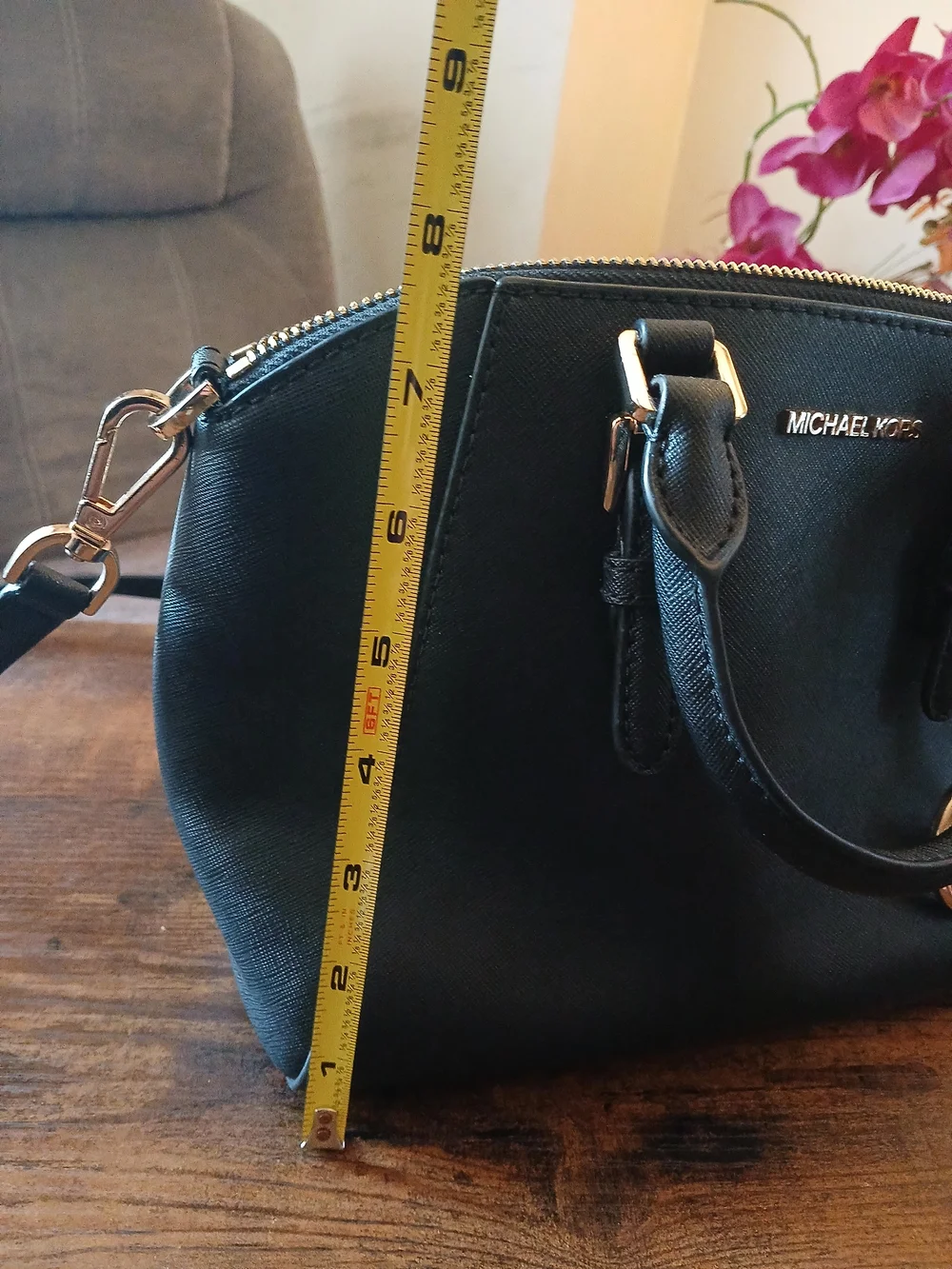 Michael Kors Black Saffiano Leather Satchel